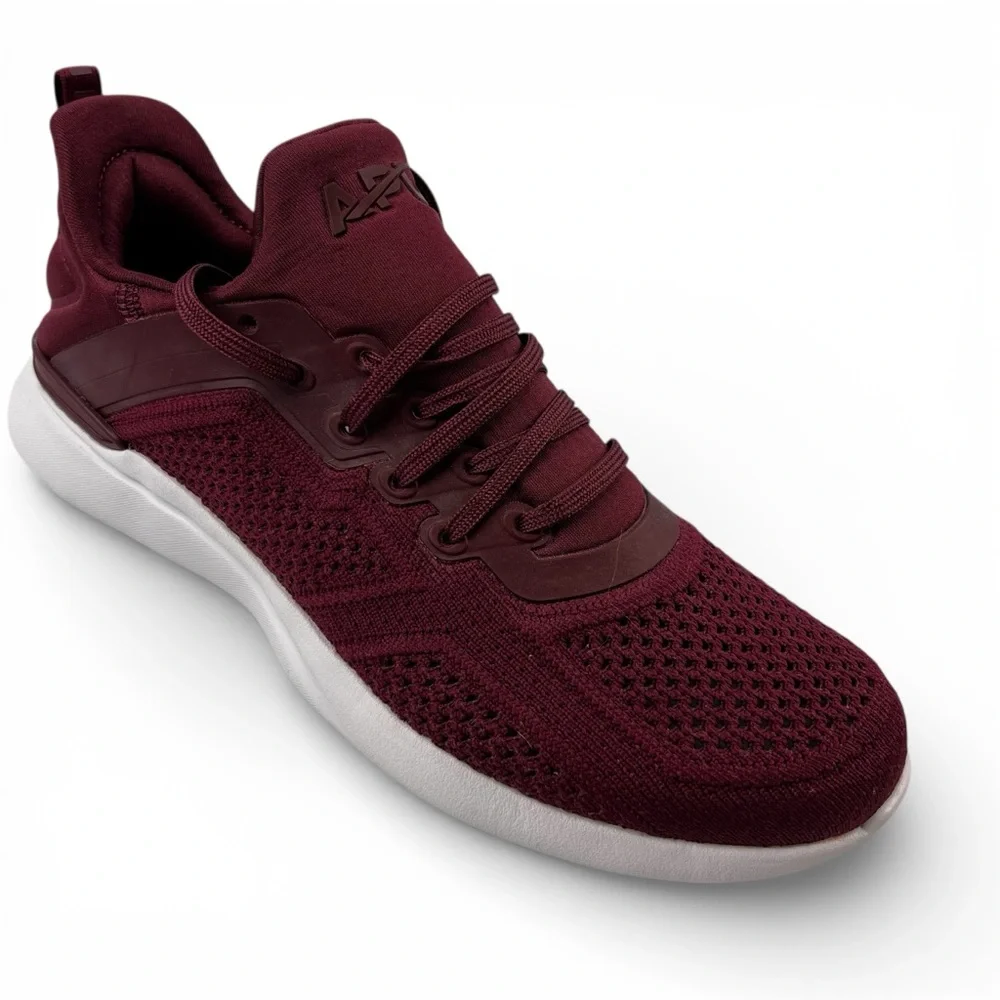 APL TechLoom Tracer Knit Low Top Shoe Burgundy Women 8.5 39 New Without Box